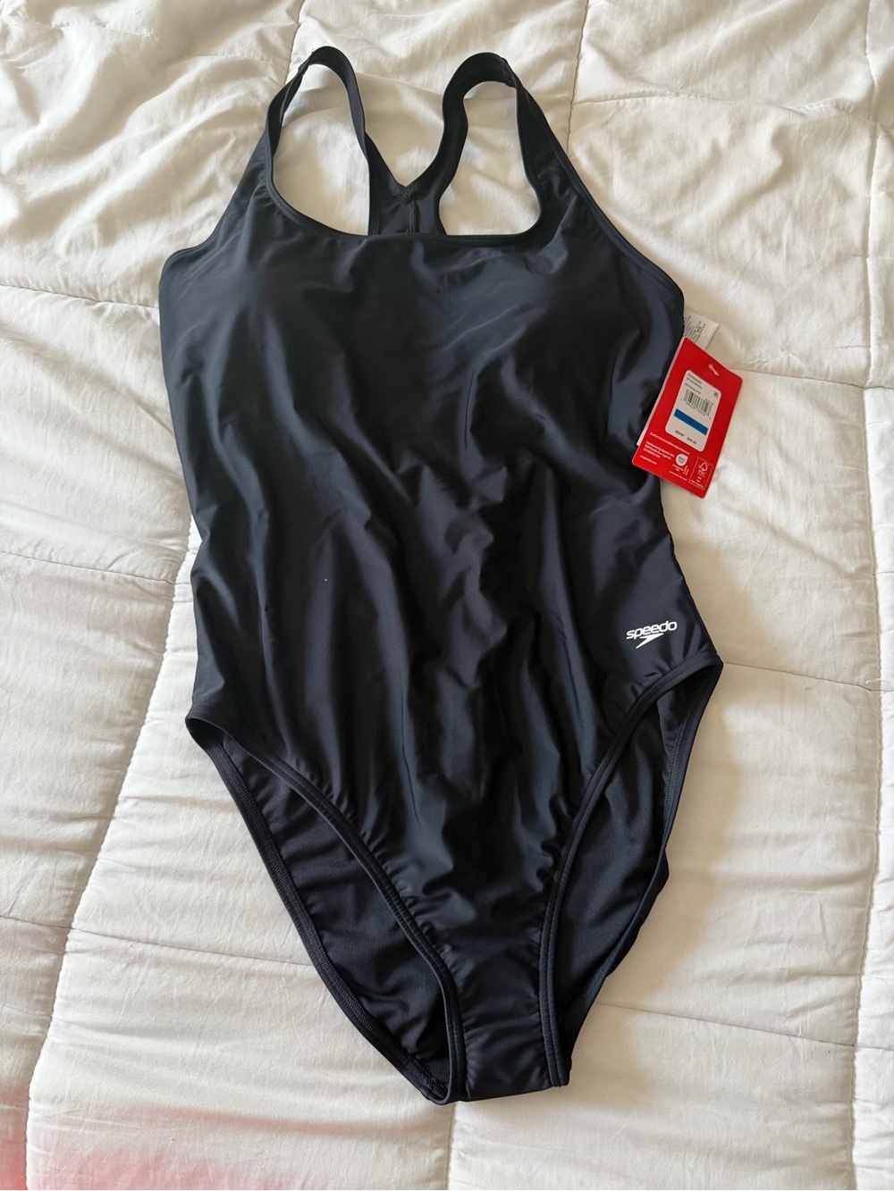Speedo Black Racerback One-Piece Swimsuit